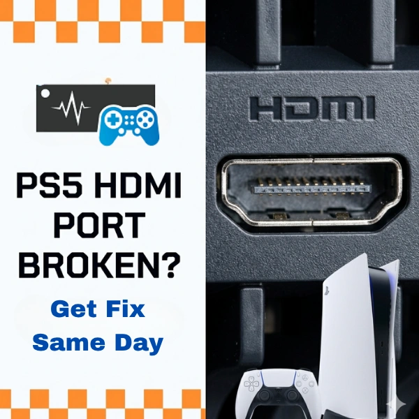PS5 HDMI port micro-soldering repair process Dubai
